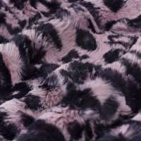 Fashion Frosted Jaguar Elderberry Minky Animal printed fabric for Underwear